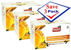 Badia Ginger & Turmeric 25 Tea Bags Pack of 3